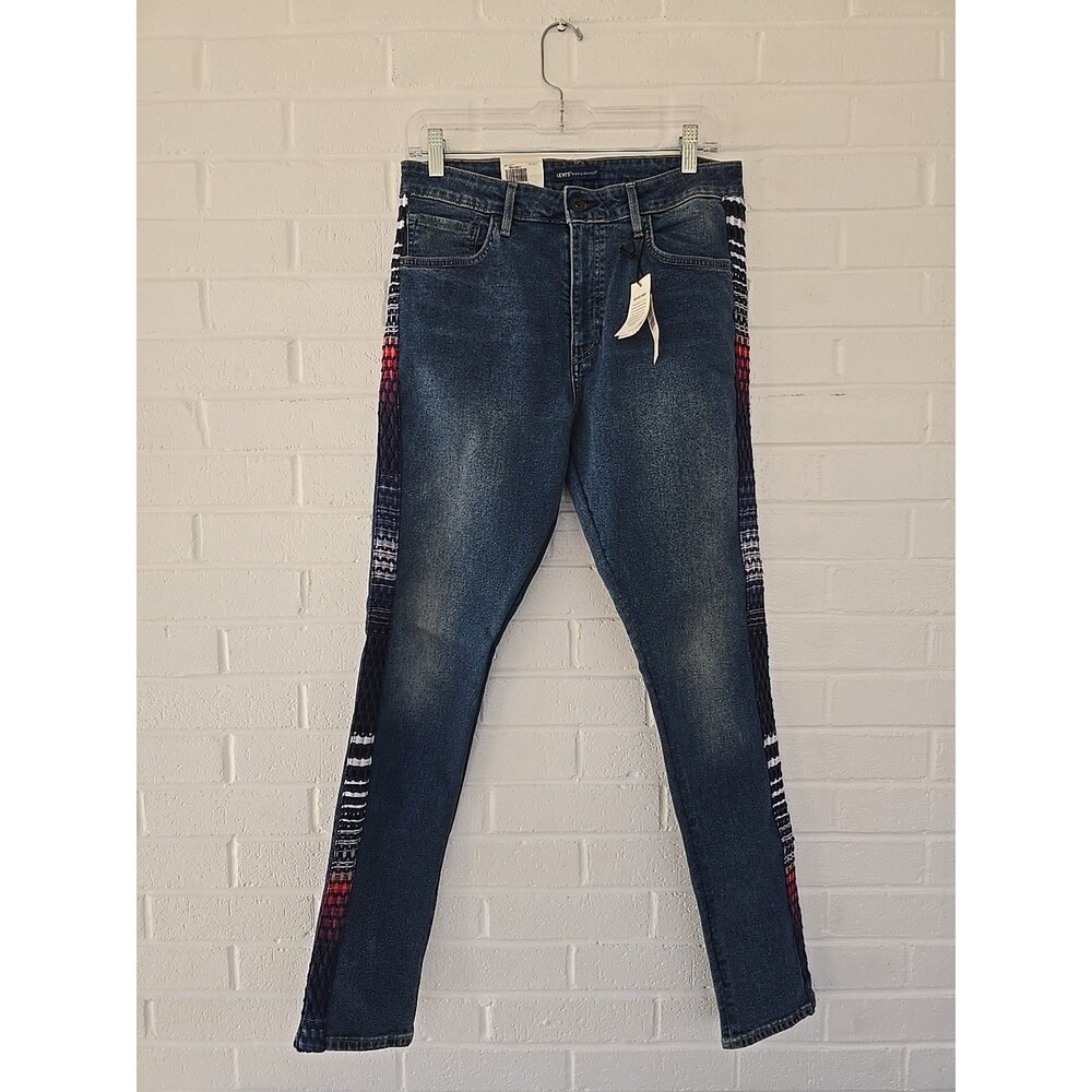 Levi's & Anthropologie Skinny Jeans West Coast French Fabric Sides S.31 NWT $198 - Picture 2 of 12